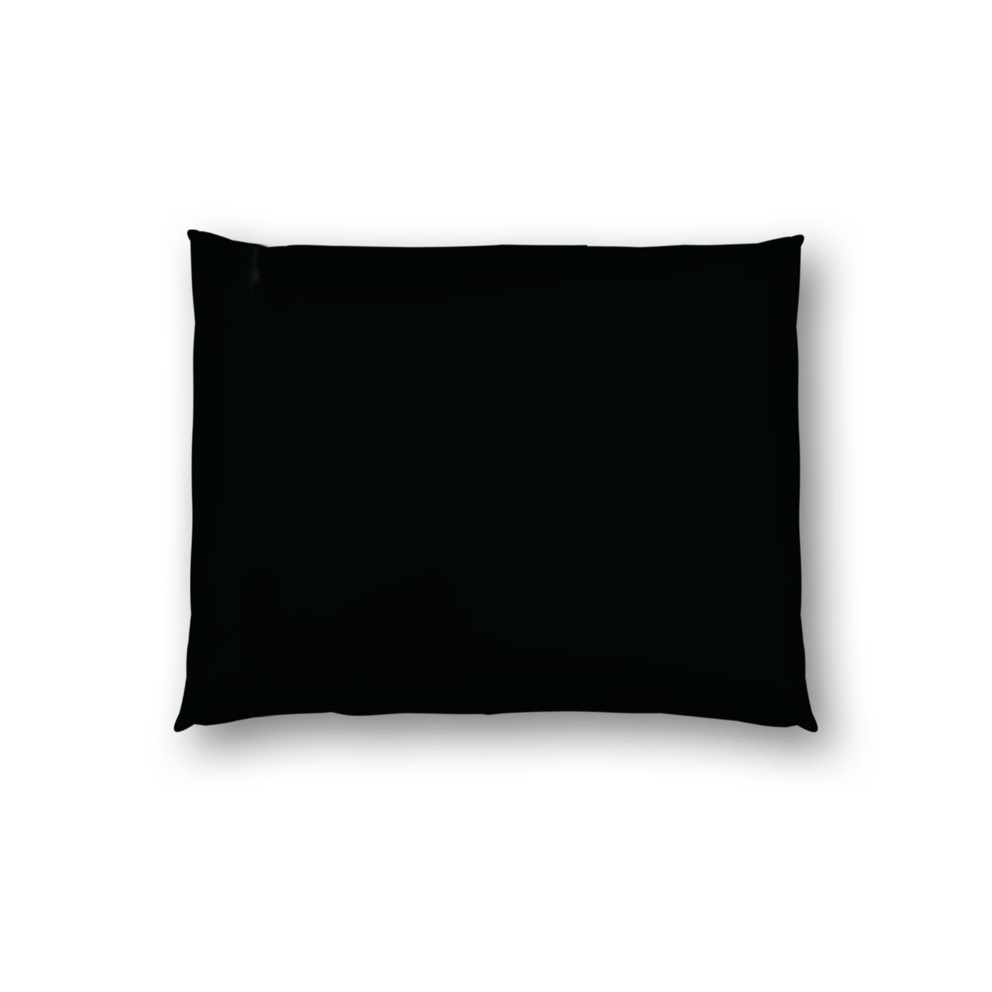 Black Cotton Sateen Sham, White Reverse Side, Standard - 20 x 26 inches