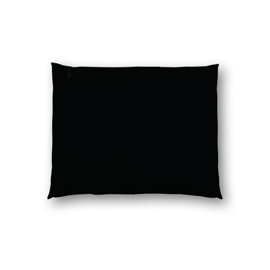 Black Cotton Sateen Sham, White Reverse Side, Standard - 20 x 26 inches