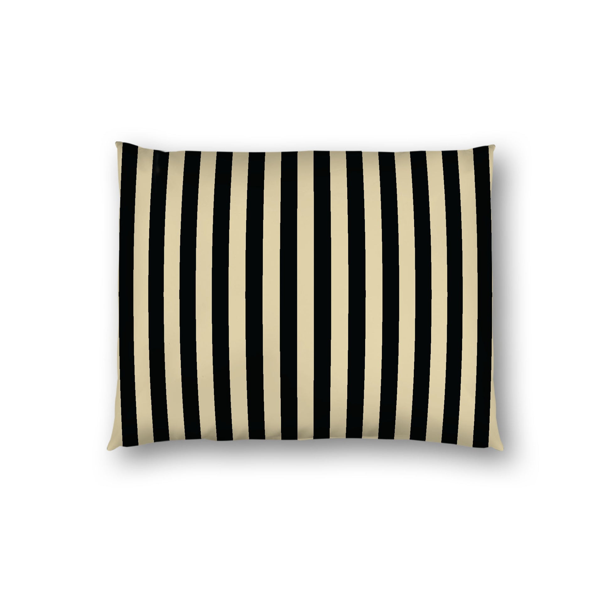 Desert Sand Cotton Sateen Sham, Black Bars on Front, White Reverse Side, Standard - 20 x 26 inches