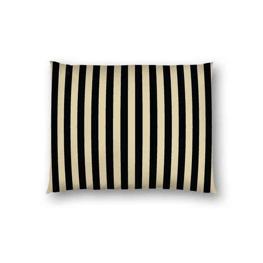 Desert Sand Cotton Sateen Sham, Black Bars on Front, White Reverse Side, Standard - 20 x 26 inches