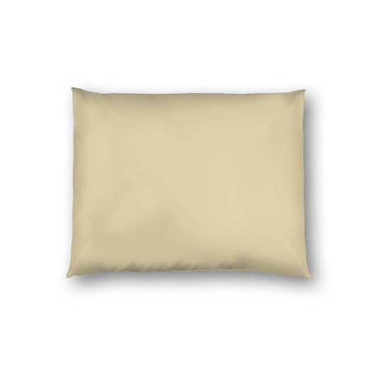 Desert Sand Cotton Sateen Sham, White Reverse Side, Standard - 20 x 26 inches