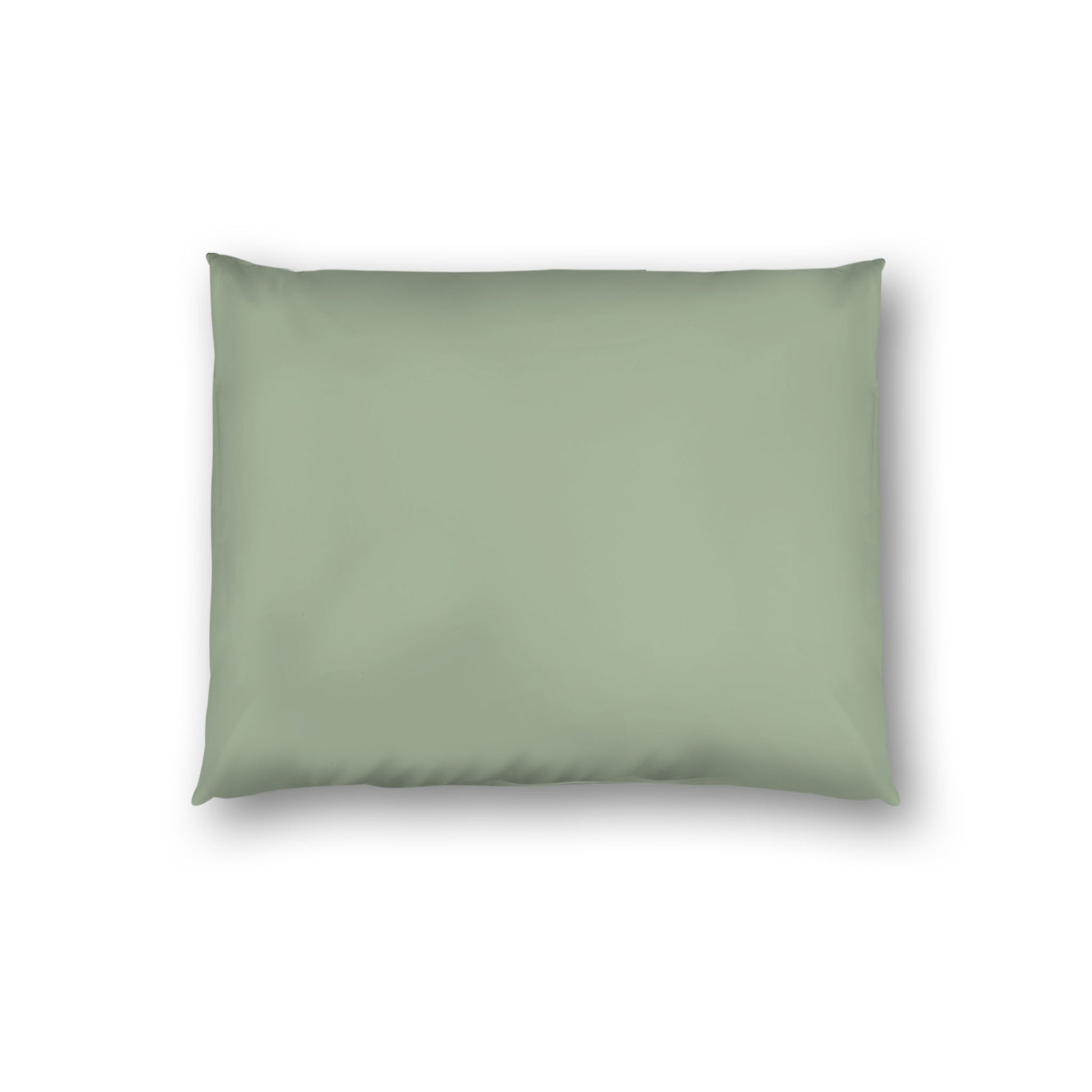 Green Cotton Sateen Sham, White Reverse Side, Standard - 20 x 26 inches