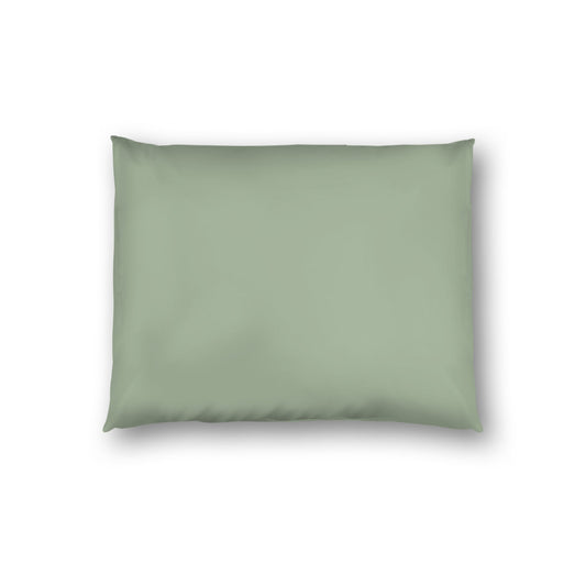 Green Cotton Sateen Sham, White Reverse Side, Standard - 20 x 26 inches