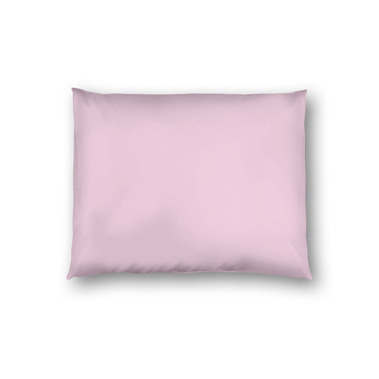 Pink Cotton Sateen Sham, White Reverse Side, Standard - 20 x 26 inches