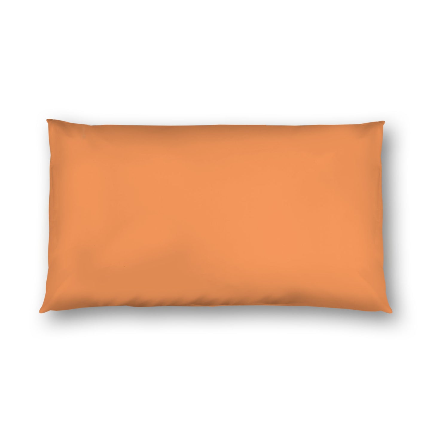 Orange Cotton Sateen Sham, White Reverse Side, King -  20 x 36 inches