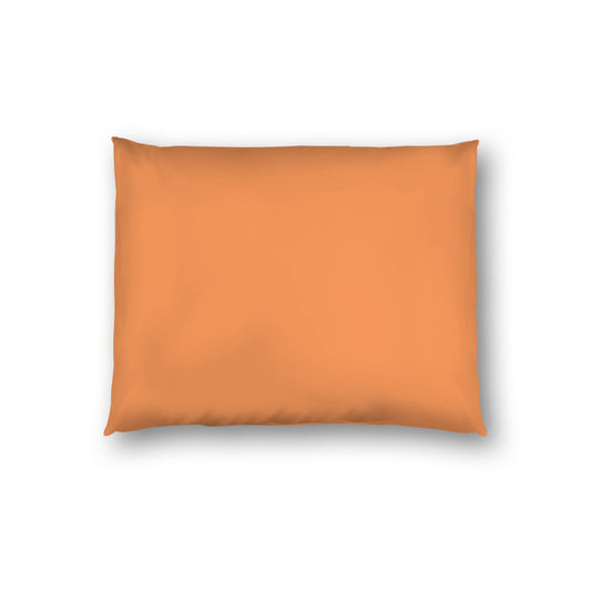 Orange Cotton Sateen Sham, White Reverse Side, Standard - 20 x 26 inches