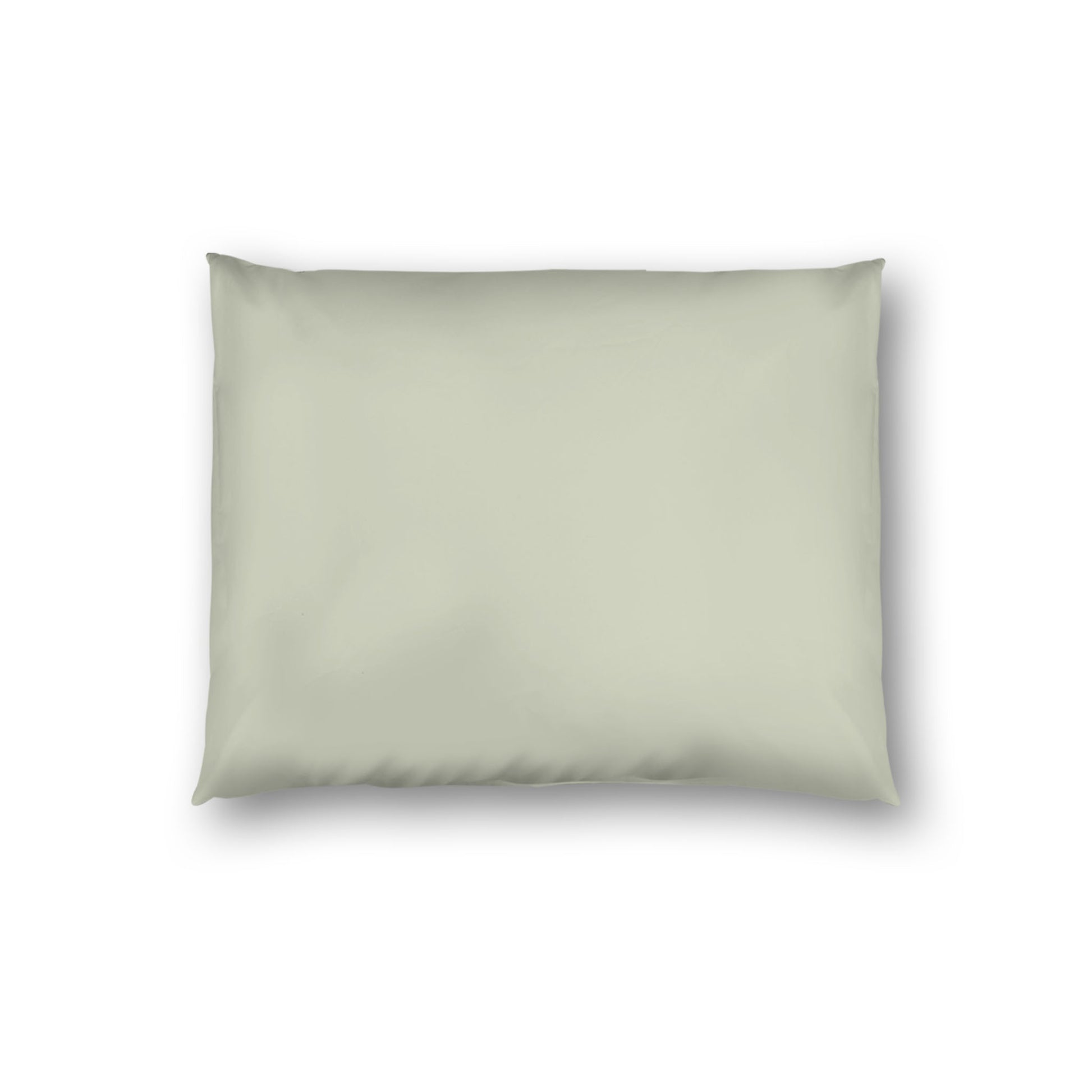 Pale Green Cotton Sateen Sham, White Reverse Side, Standard - 20 x 26 inches
