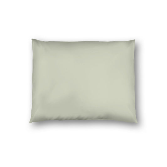 Pale Green Cotton Sateen Sham, White Reverse Side, Standard - 20 x 26 inches