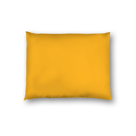 Yellow-Orange Cotton Sateen Sham, White Reverse Side, Standard - 20 x 26 inches