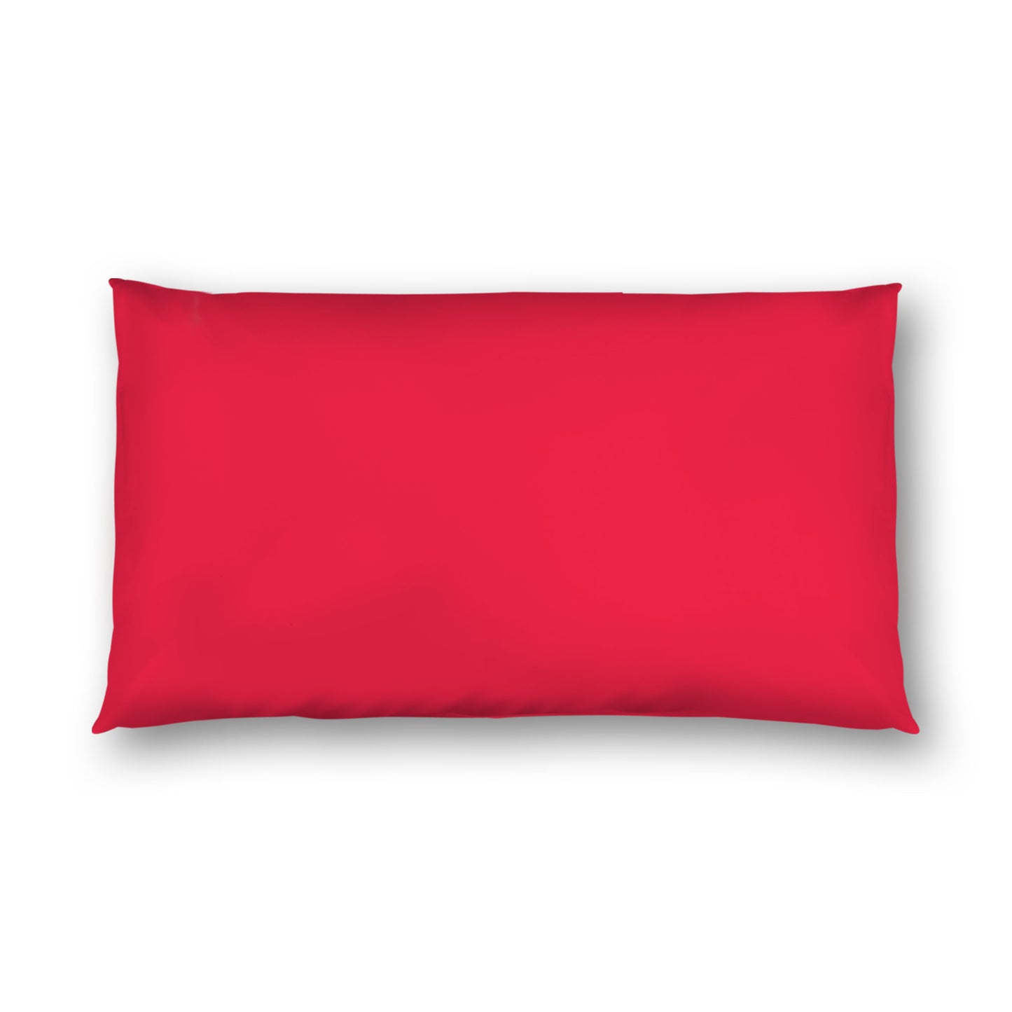 Red Cotton Sateen Sham, White Reverse Side, King - 20 x 36 inches