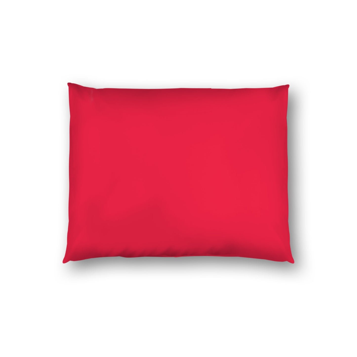 Red Cotton Sateen Sham, White Reverse Side, Standard - 20 x 26 inches