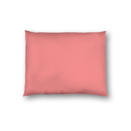 Pink Cotton Sateen Sham, White Reverse Side, Standard - 20 x 26 inches