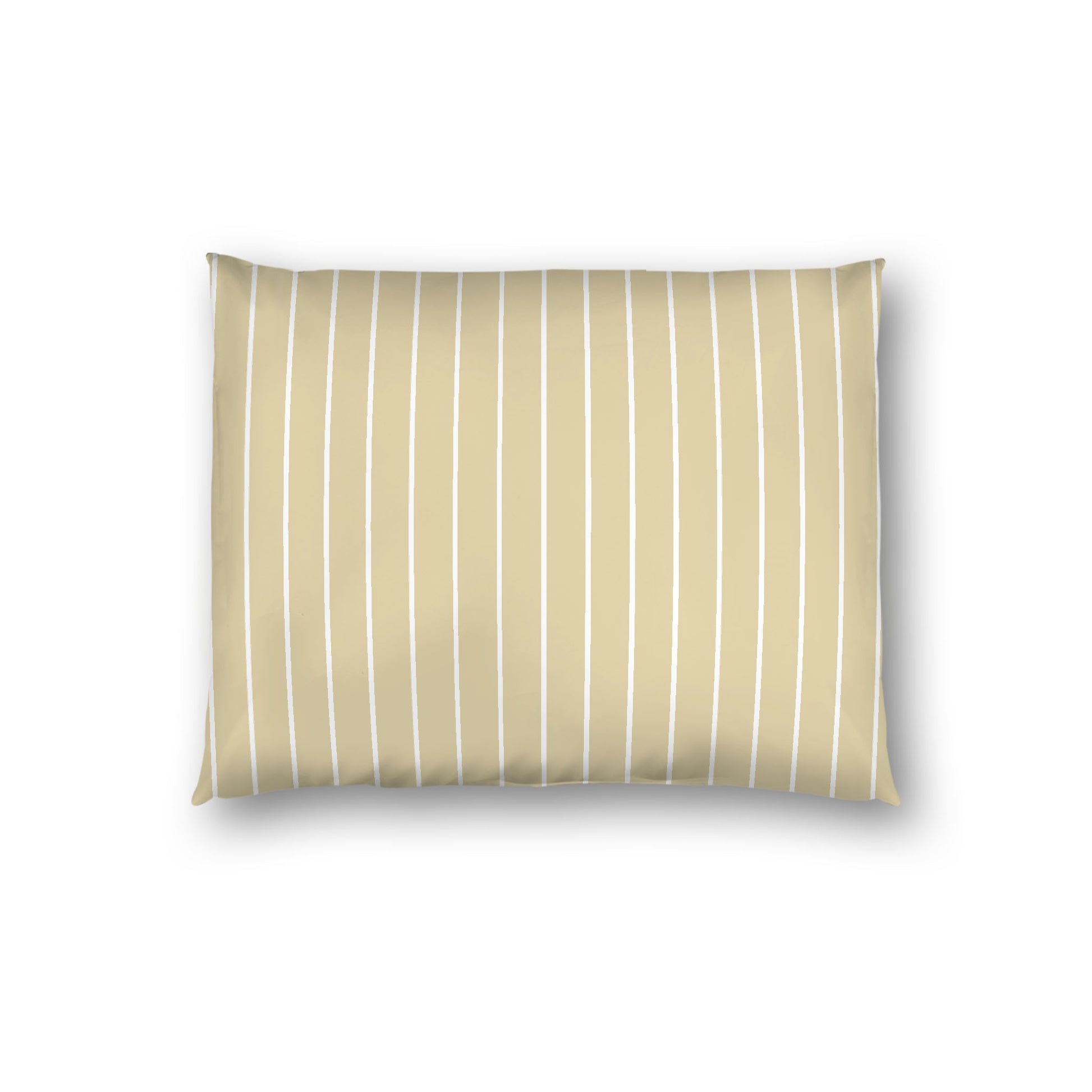 Desert Sand Cotton Sateen Sham, Off-white Stripes on Front, White Reverse Side, Standard - 20 x 26 inches