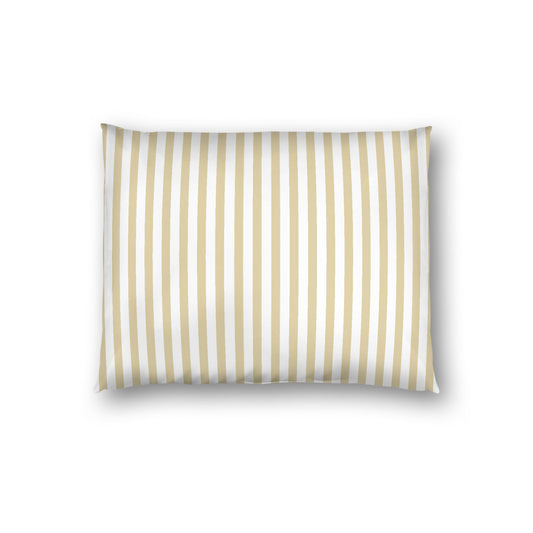 Off-white Cotton Sateen Sham, Thin Desert Sand Bars on Front, White Reverse Side, Standard - 20 x 26 inches