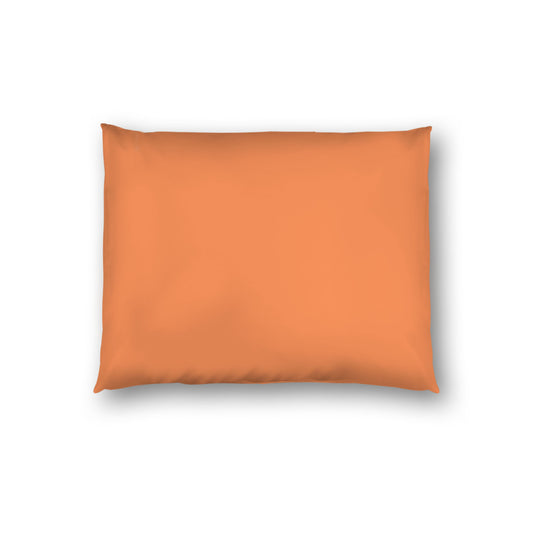 Pale Orange Cotton Sateen Sham, White Reverse Side, Standard - 20 x 26 inches