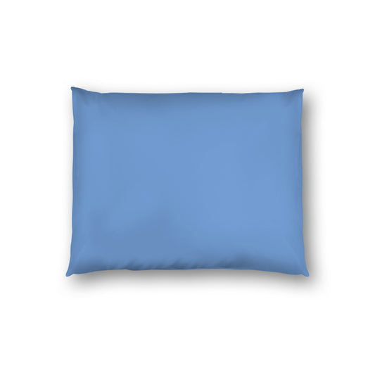 Blue Cotton Sateen Sham, White Reverse Side, Standard - 20 x 26 inches