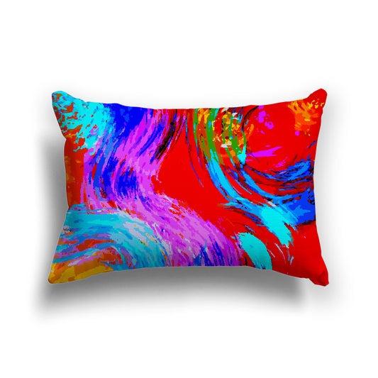 Graphic Art Throw Pillow | Red Abstract Swirl #CUSP-1000-1142