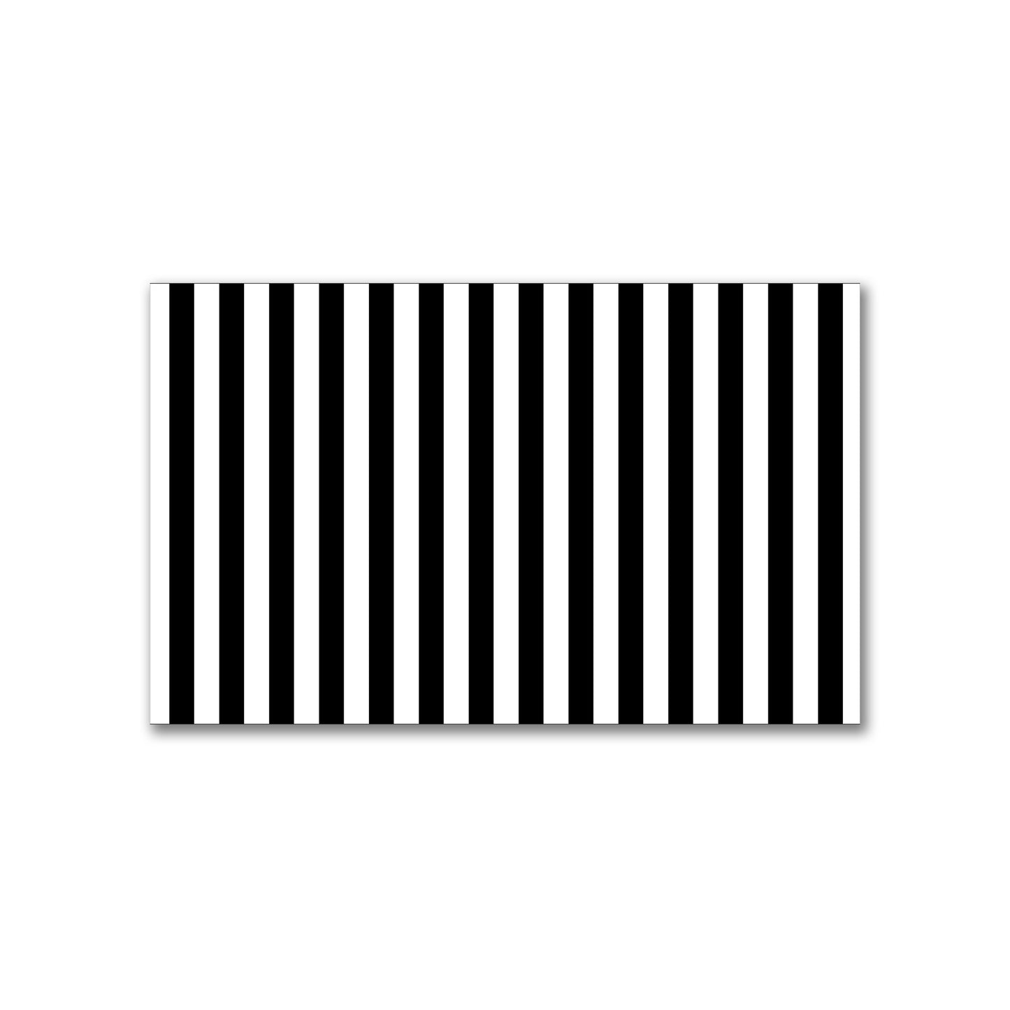 White Spun Polyester Fabric with Black Bars #FASP-1010-051