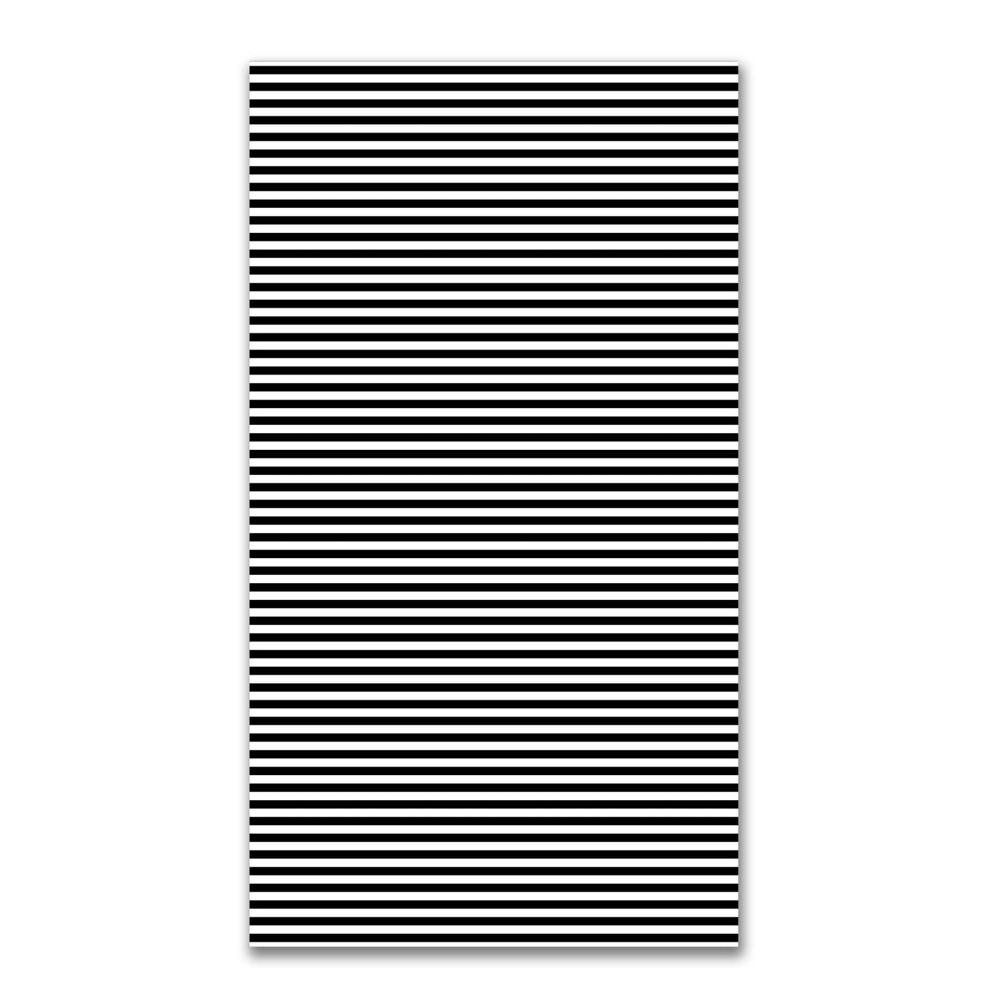 White Spun Polyester Fabric with Black Bars #FASP-1010-051