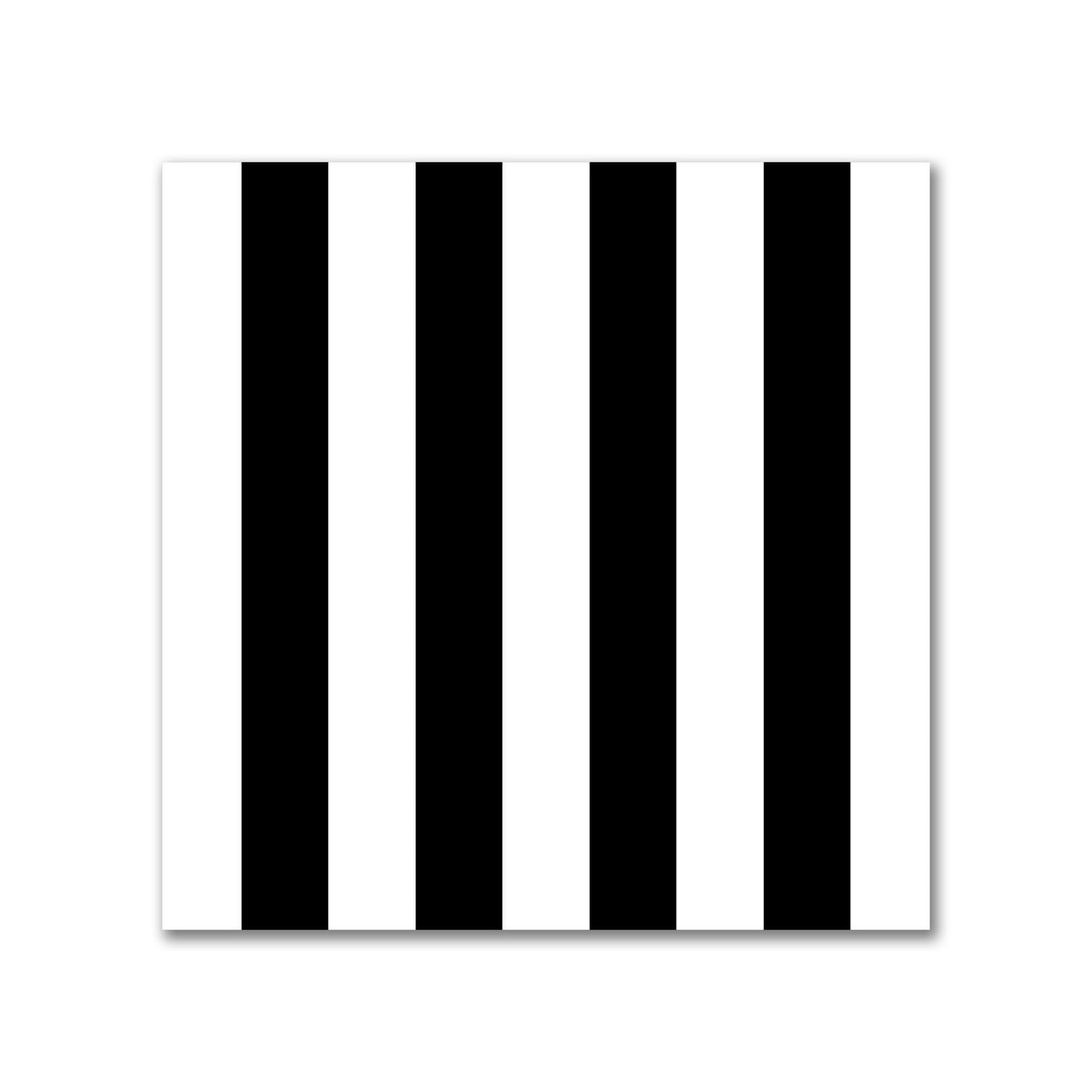 White Spun Polyester Fabric with Black Bars #FASP-1010-051