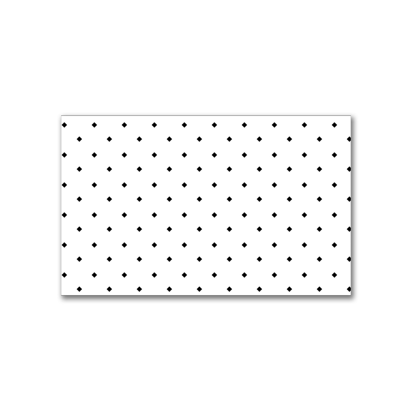White Spun Polyester Fabric with Black Diamonds #FASP-1010-101