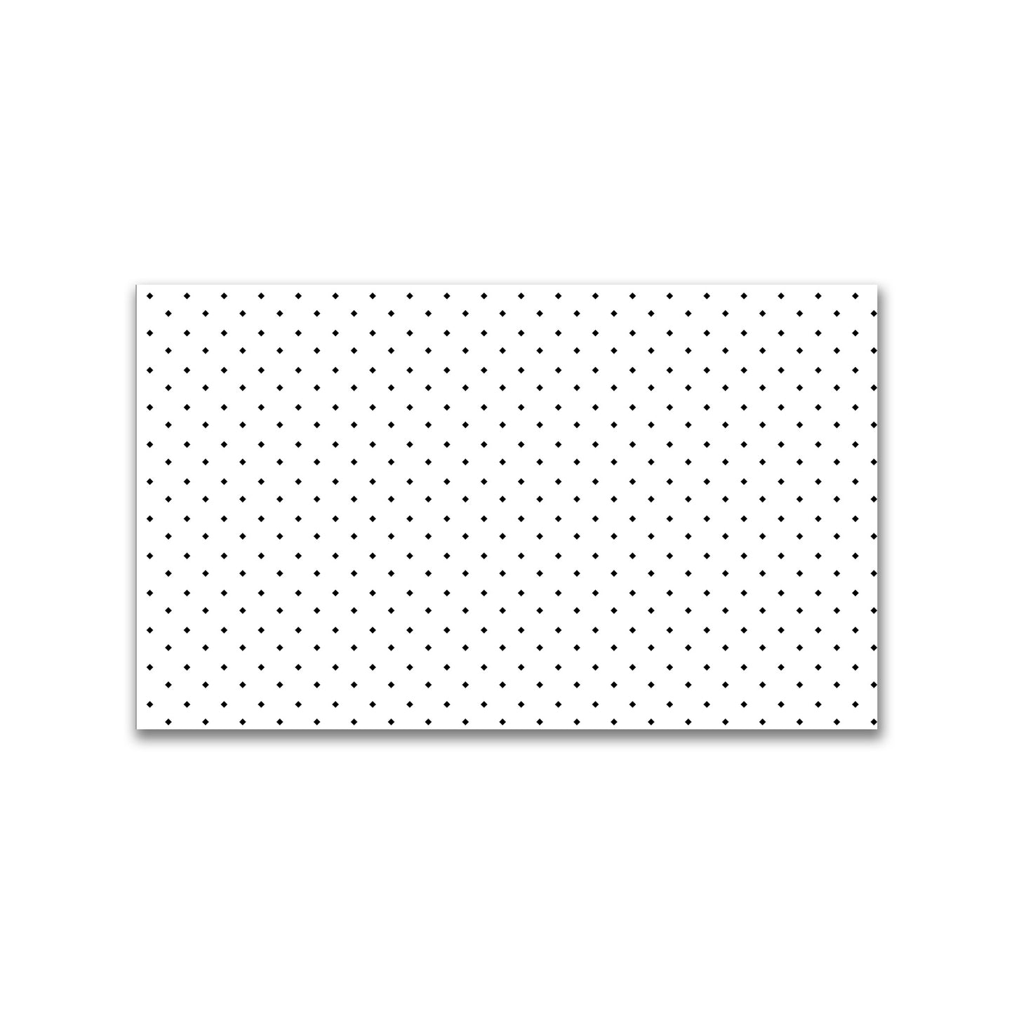 White Spun Polyester Fabric with Black Diamonds #FASP-1010-101