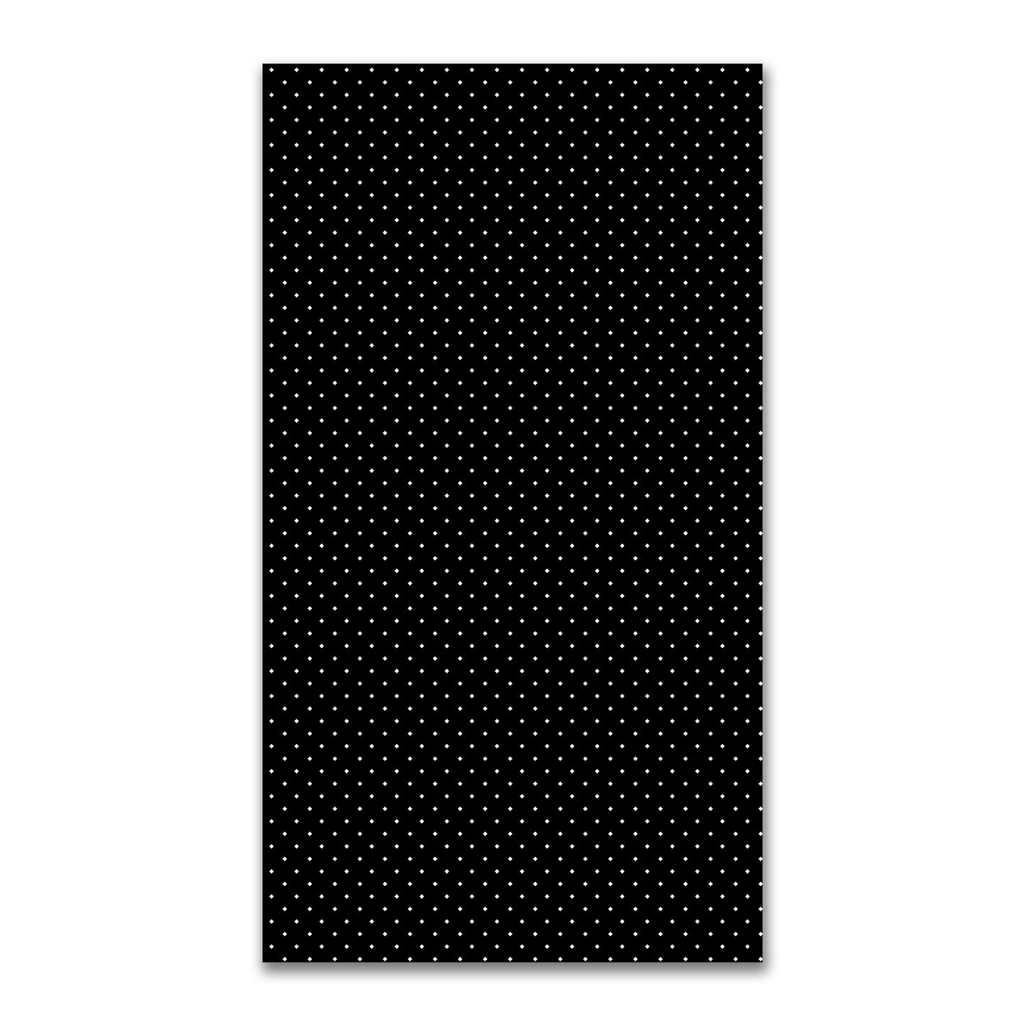 Spun Polyester Fabric with White Diamonds on Black #FASP-1010-102
