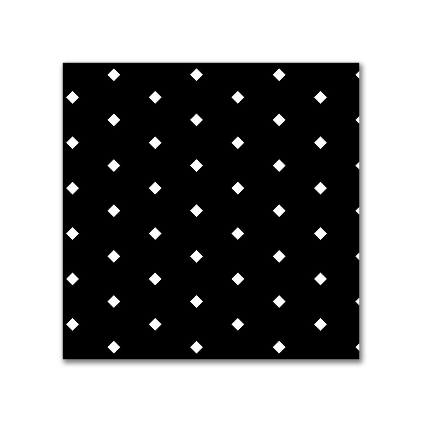 Spun Polyester Fabric with Fine White Diamonds on Black #FASP-1010-112