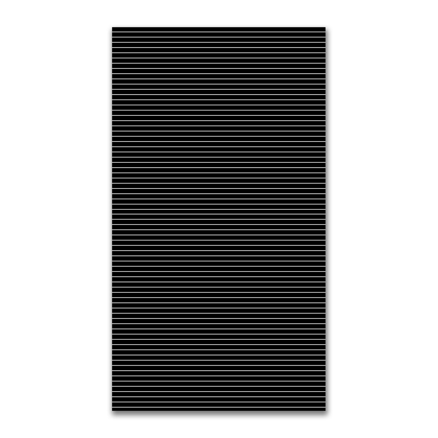 Black Spun Polyester Fabric with Fine White Stripes #FASP-1010-152
