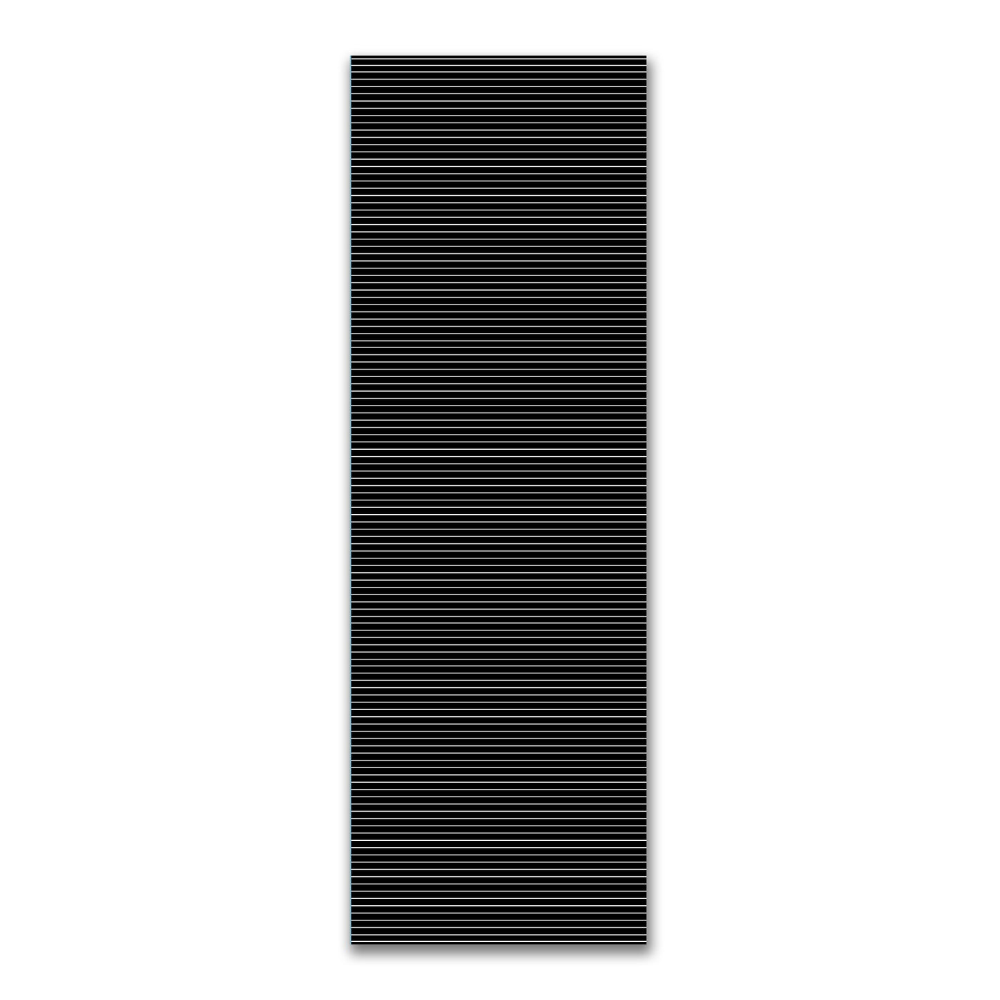 Black Spun Polyester Fabric with Fine White Stripes #FASP-1010-152