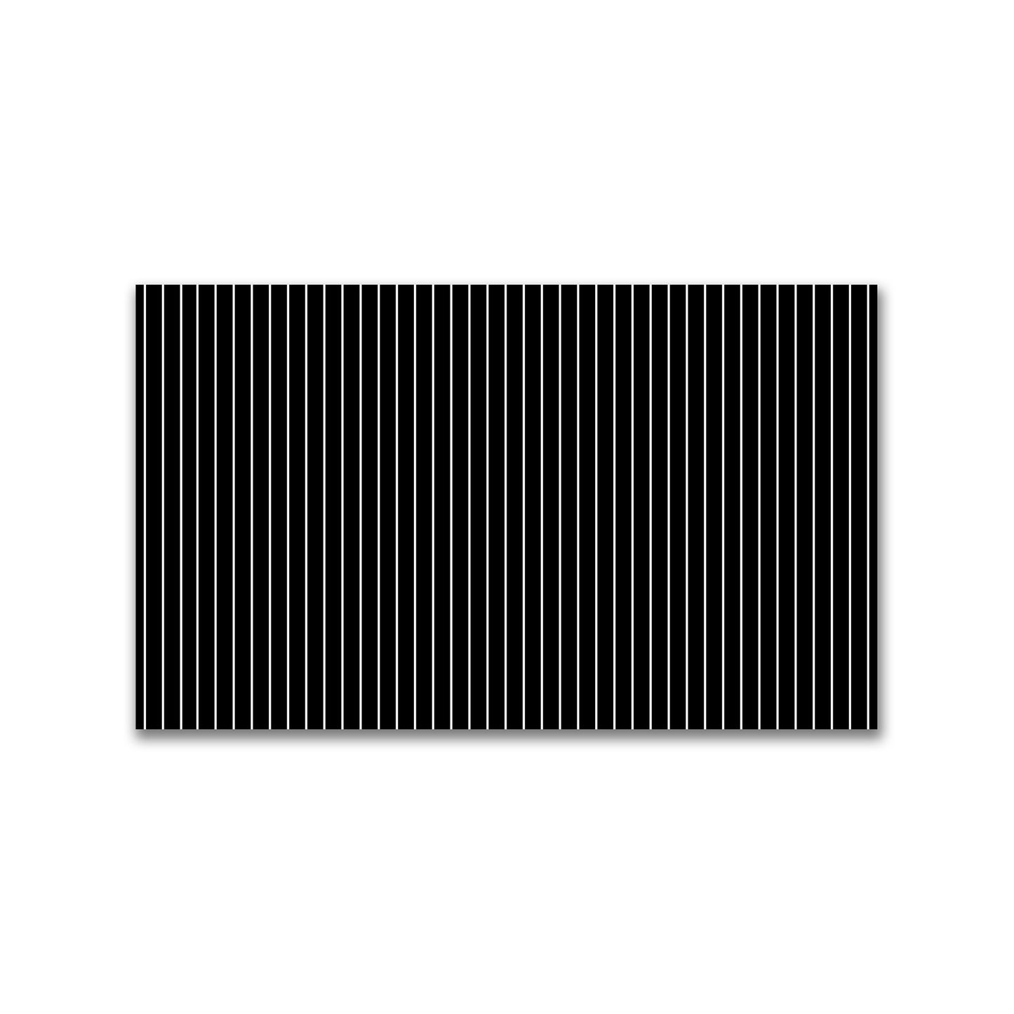 Black Spun Polyester Fabric with Fine White Stripes #FASP-1010-152