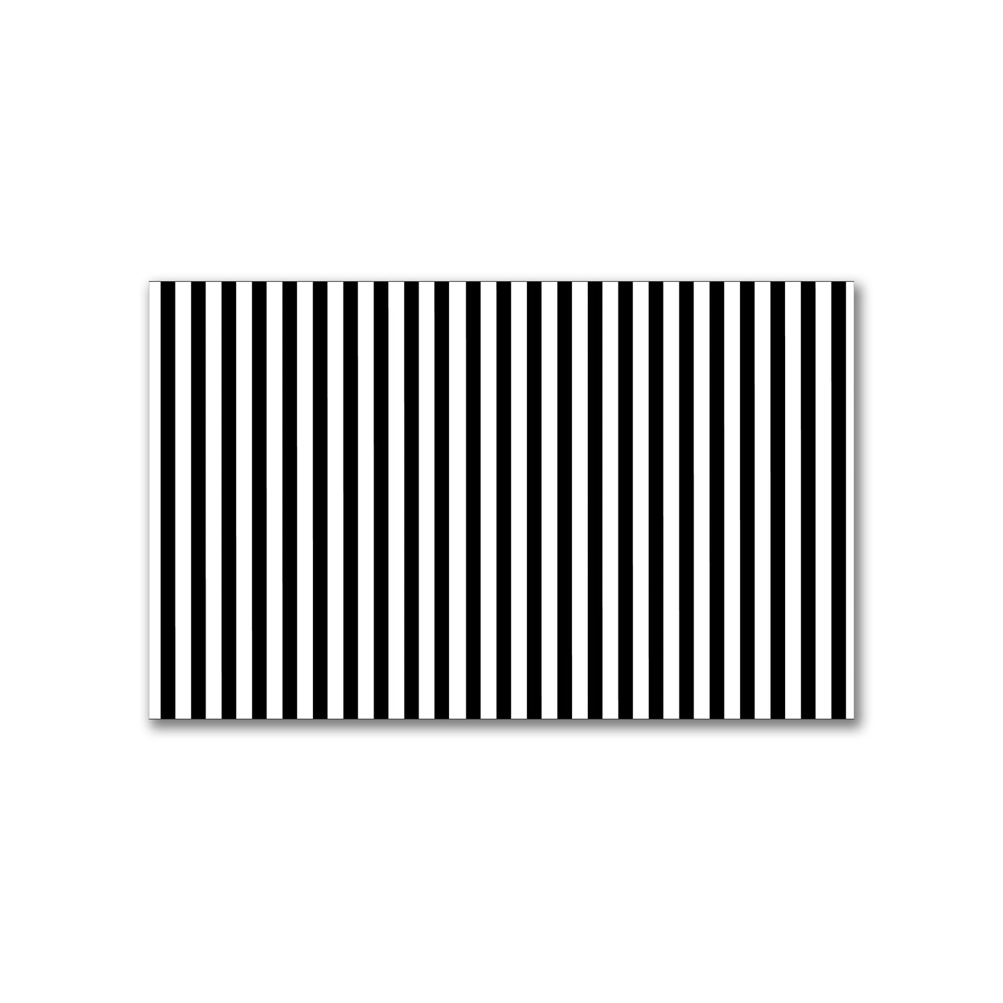 White Spun Polyester Fabric with Thin Black Bars #FASP-1010-241