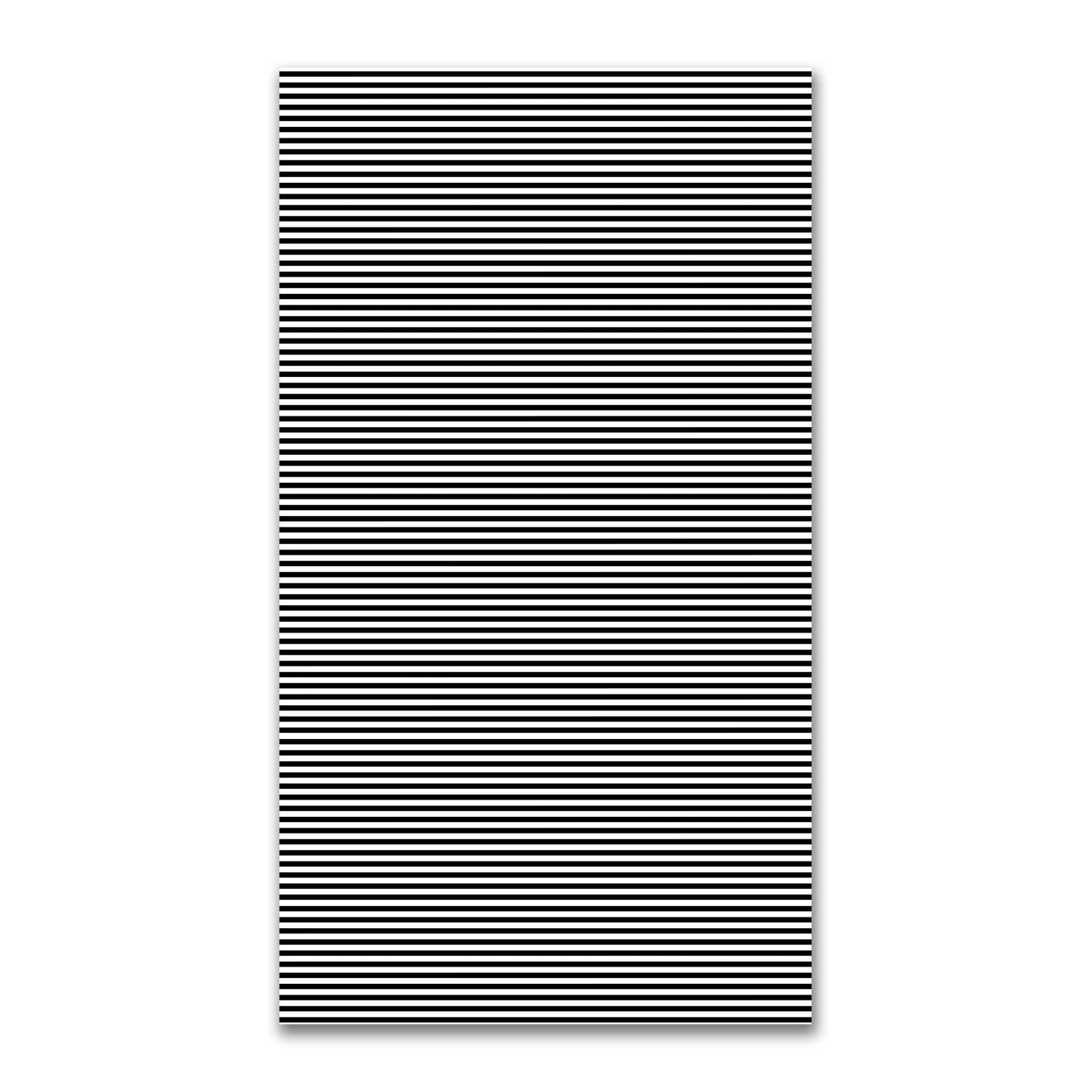 White Spun Polyester Fabric with Thin Black Bars #FASP-1010-241