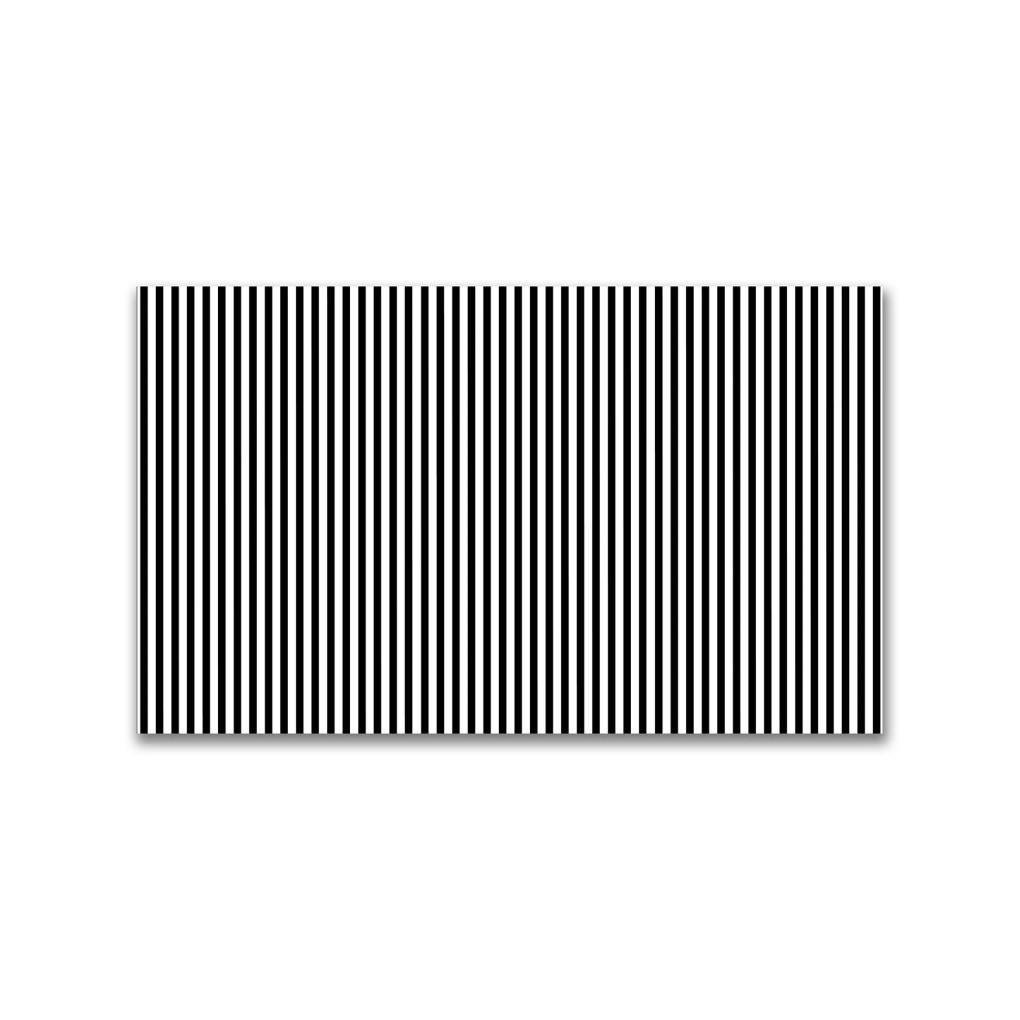 White Spun Polyester Fabric with Thin Black Bars #FASP-1010-241