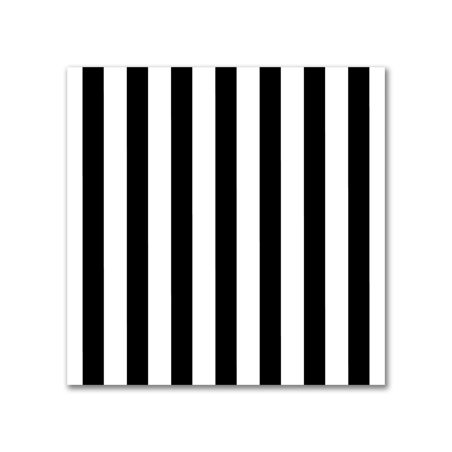 White Spun Polyester Fabric with Thin Black Bars #FASP-1010-241