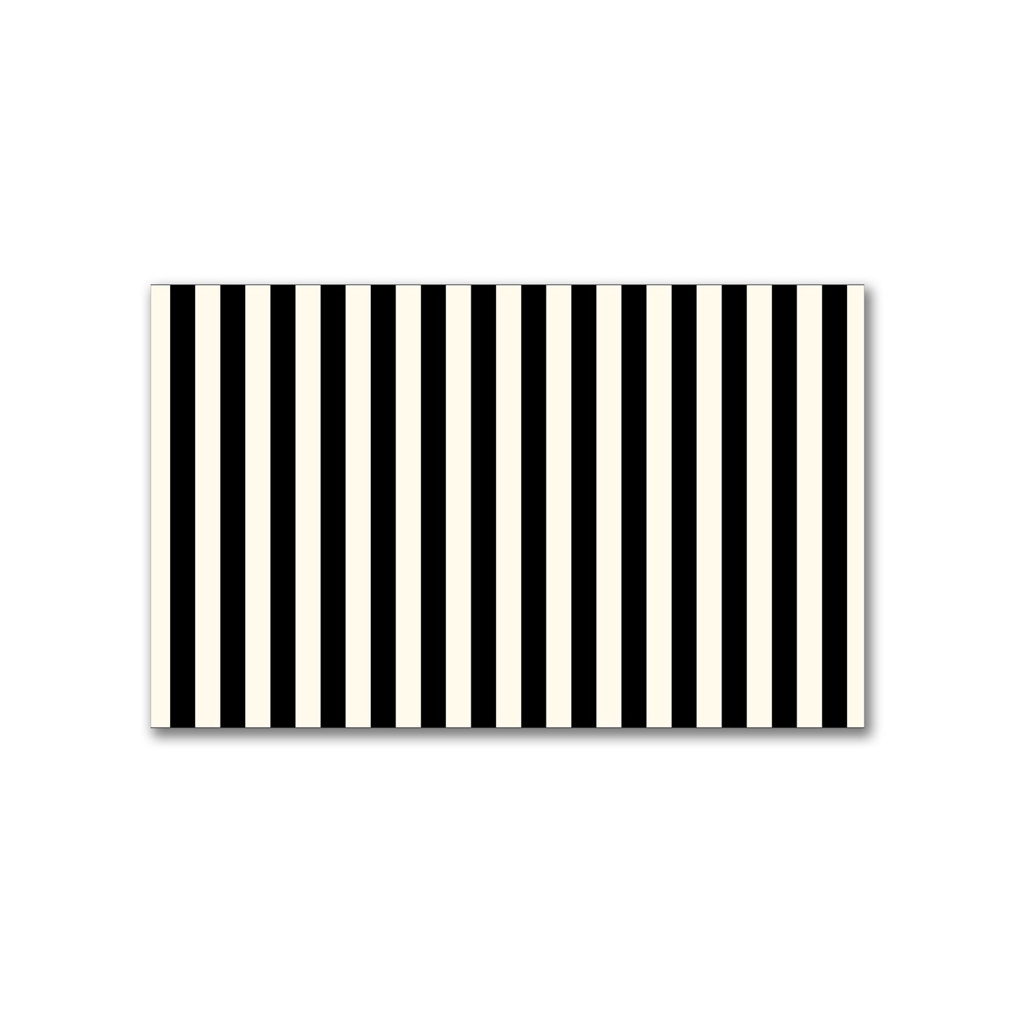 Spun Polyester Fabric with Black Bars on Pale Cream #FASP-1013-051