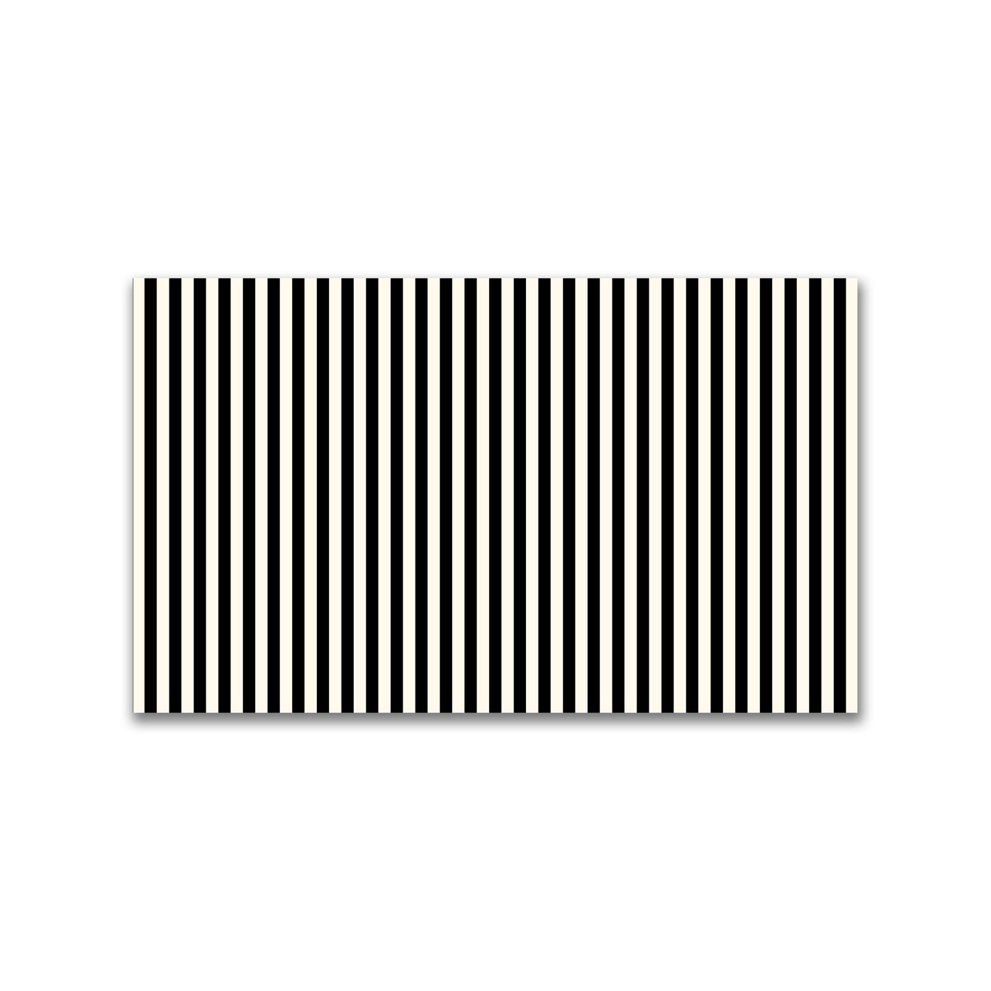 Spun Polyester Fabric with Black Bars on Pale Cream #FASP-1013-051
