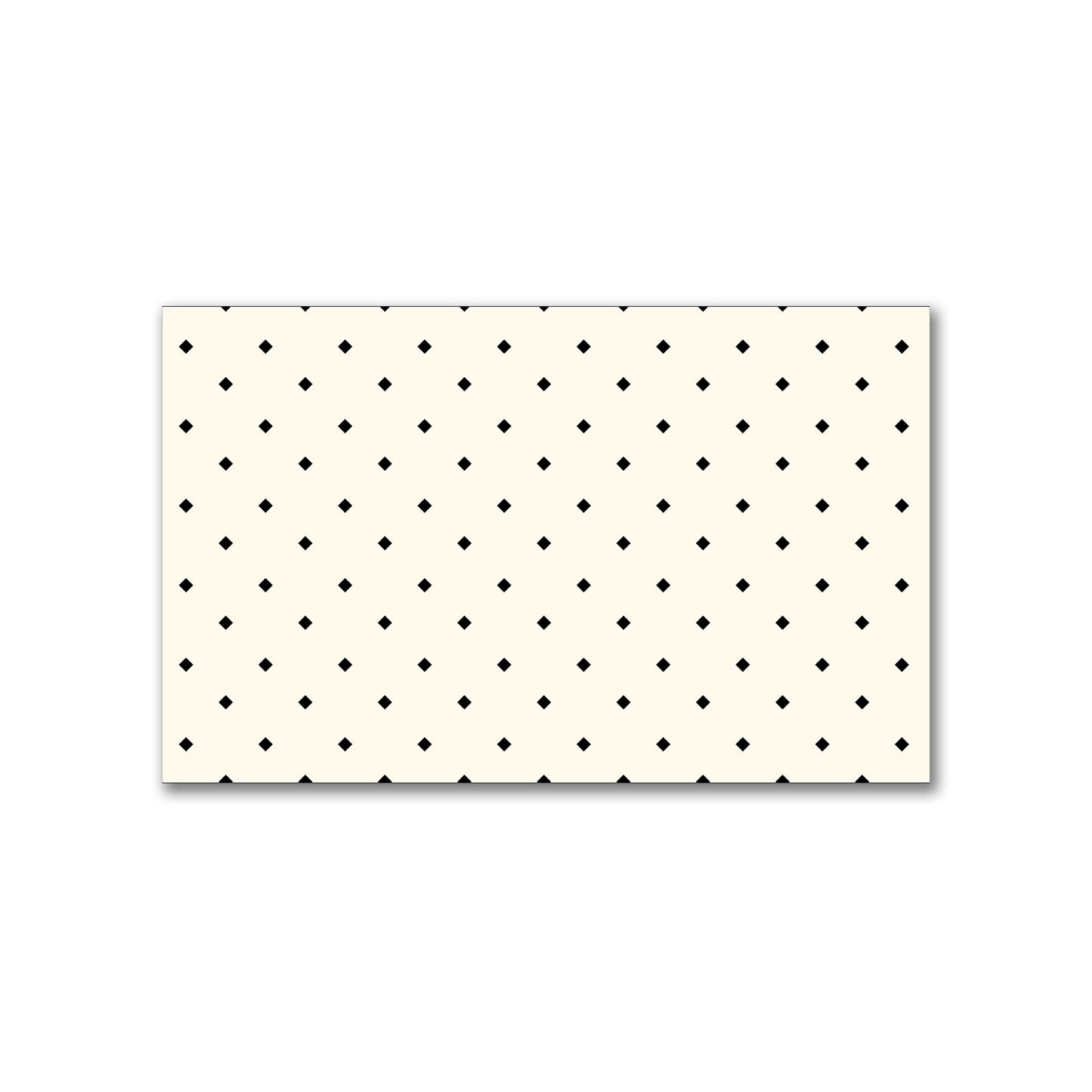 Spun Polyester Fabric with Black Diamonds on Pale Cream #FASP-1013-101
