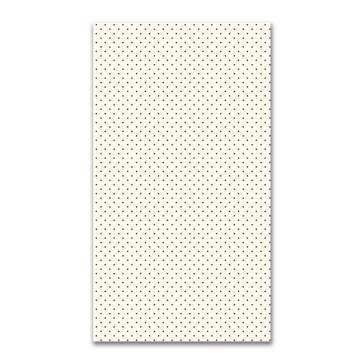 Spun Polyester Fabric with Black Diamonds on Pale Cream #FASP-1013-101