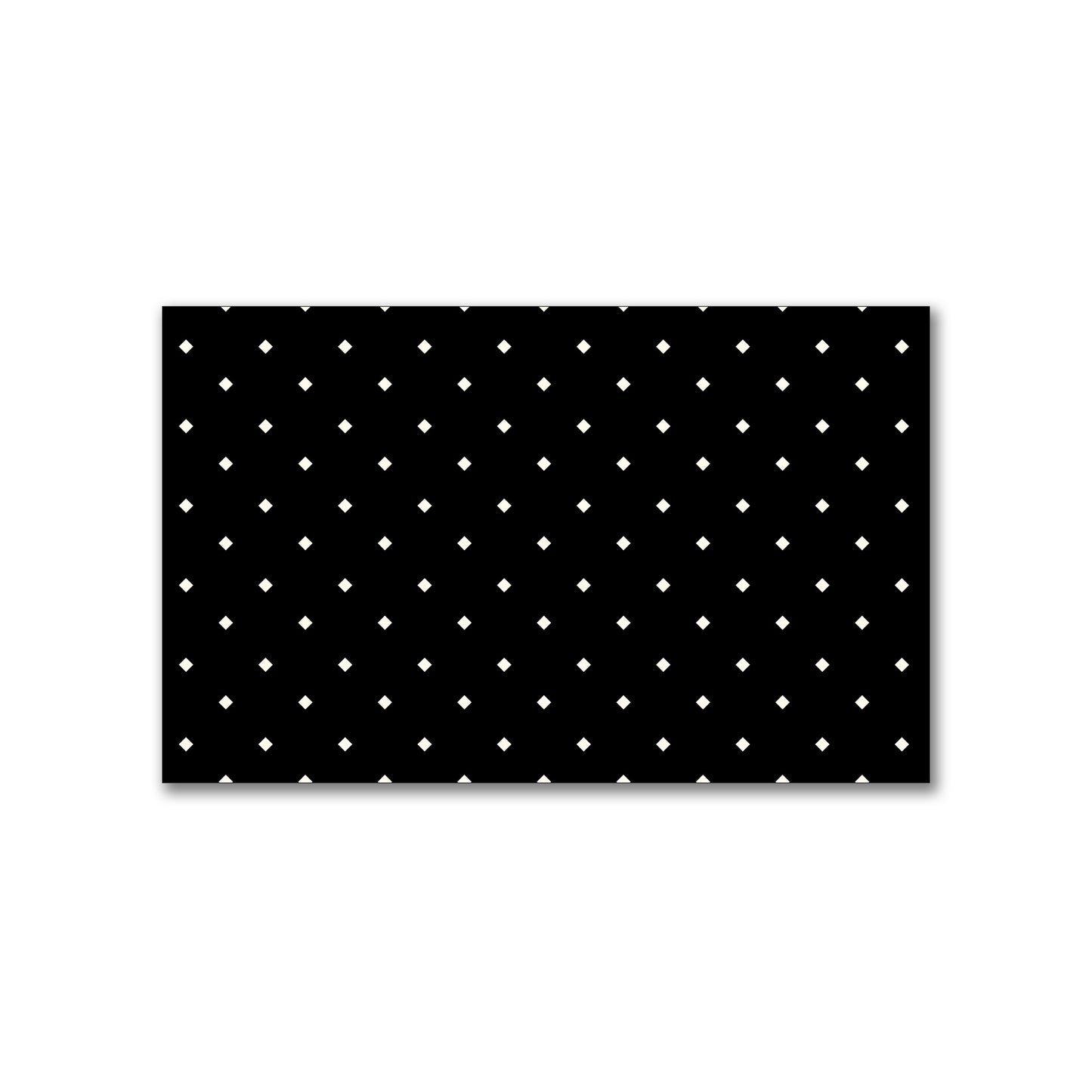 Spun Polyester Fabric with Pale Cream Diamonds on Black #FASP-1013-102