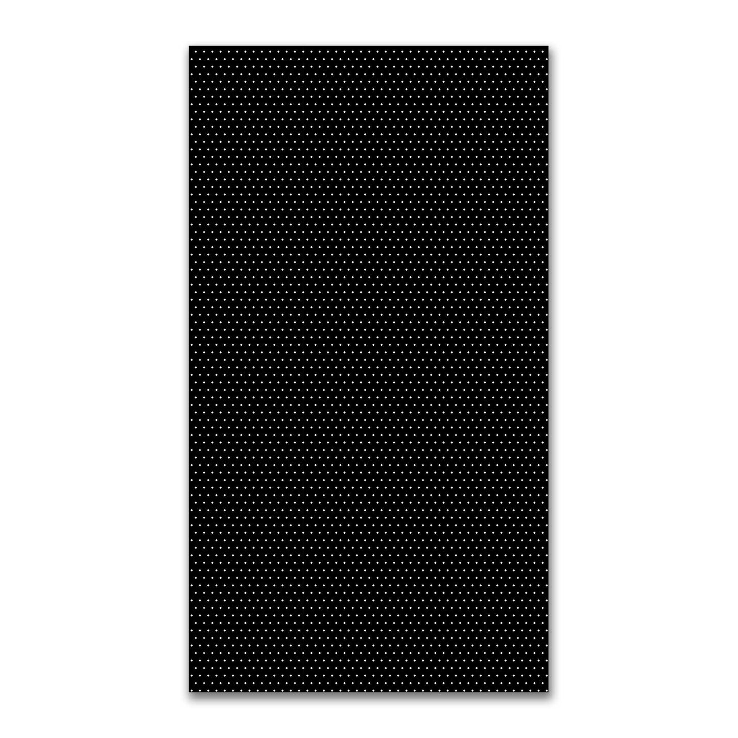 Spun Polyester Fabric with Fine Pale Cream Diamonds on Black #FASP-1013-112