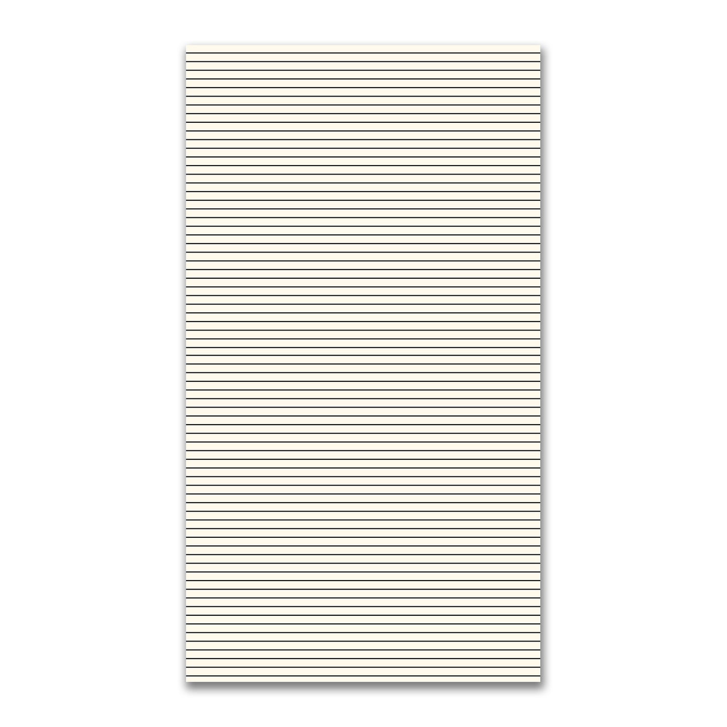 Spun Polyester Fabric with Fine Black Stripes on Pale Cream #FASP-1013-151