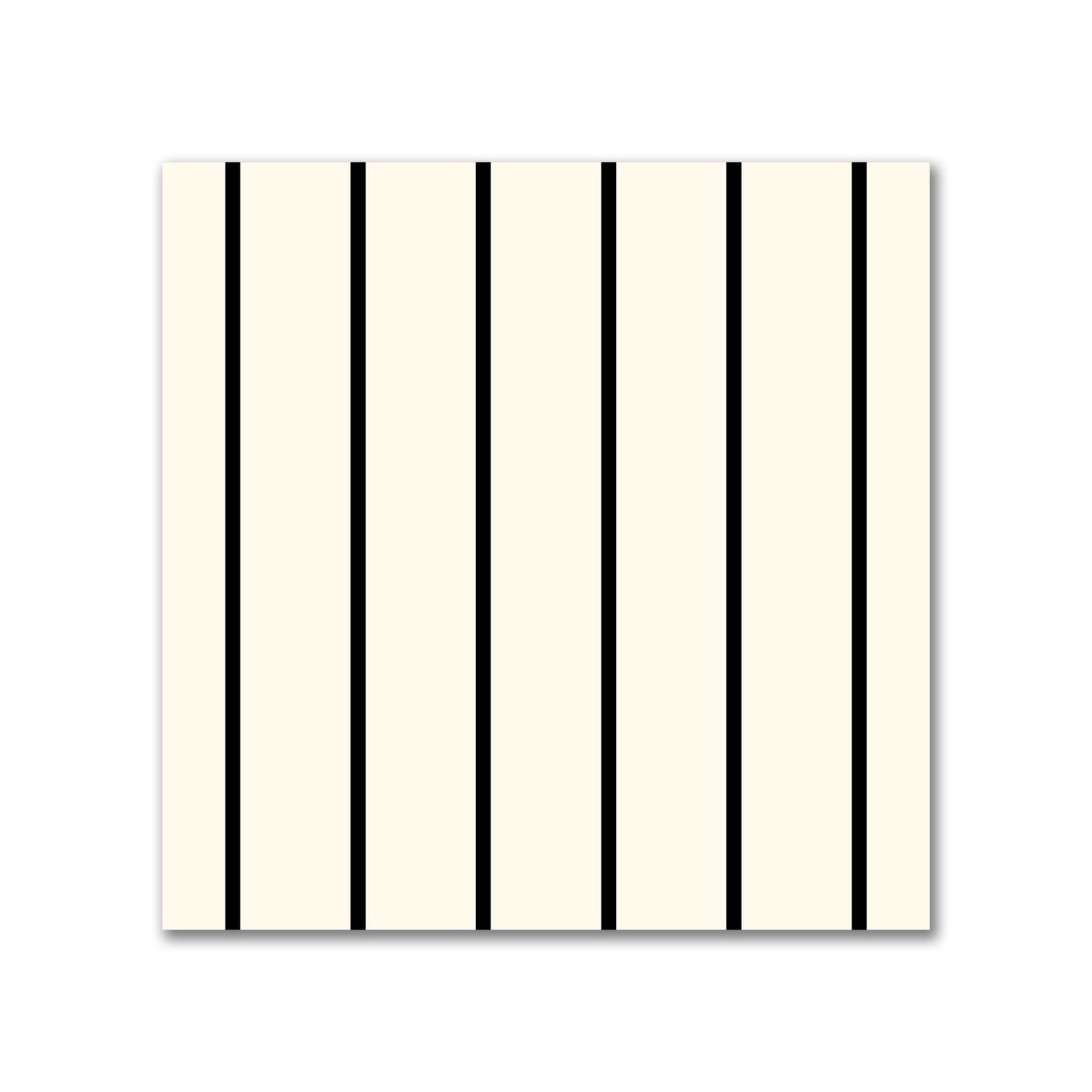Spun Polyester Fabric with Fine Black Stripes on Pale Cream #FASP-1013-151