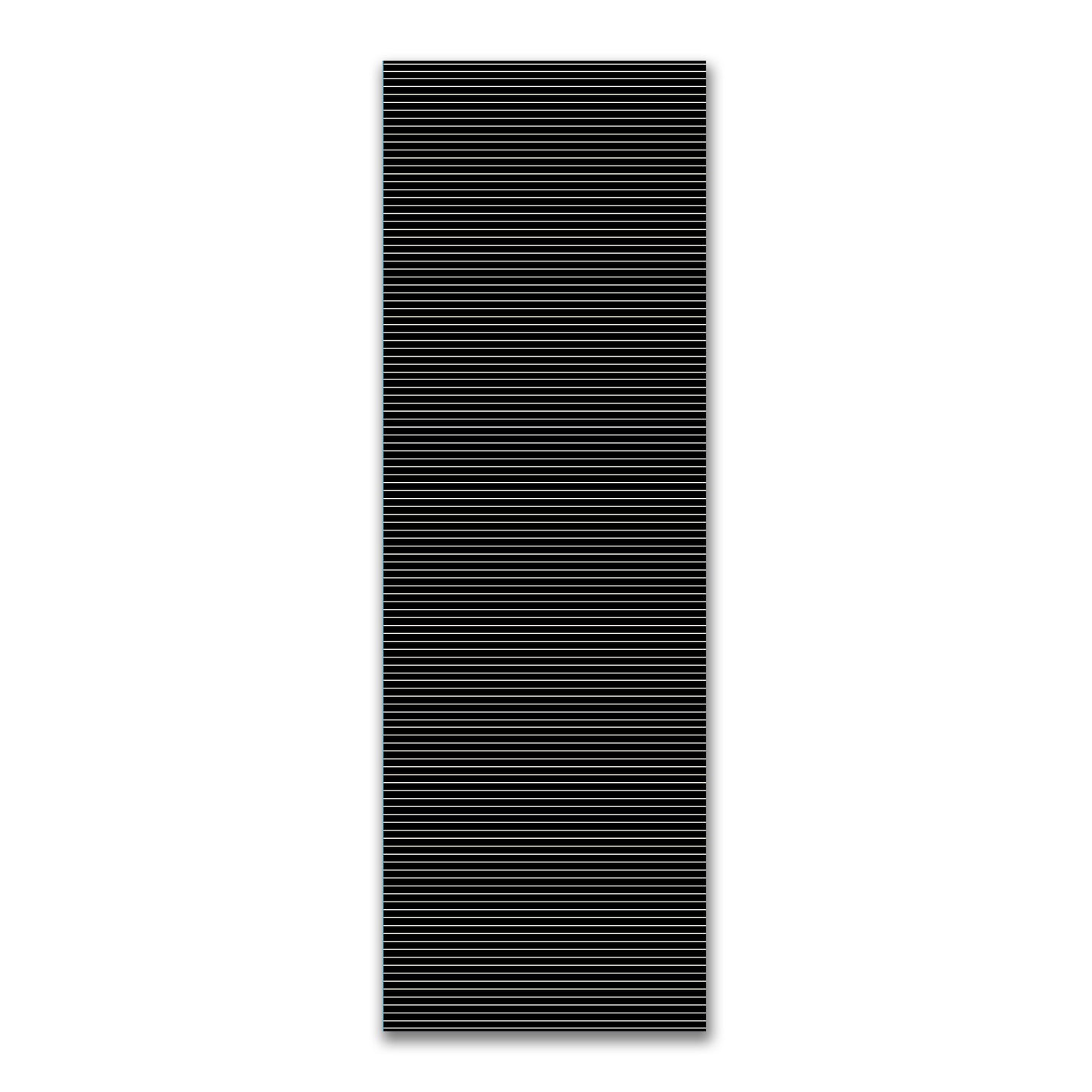 Spun Polyester Fabric with Fine Pale Cream Stripes on Black #FASP-1013-152
