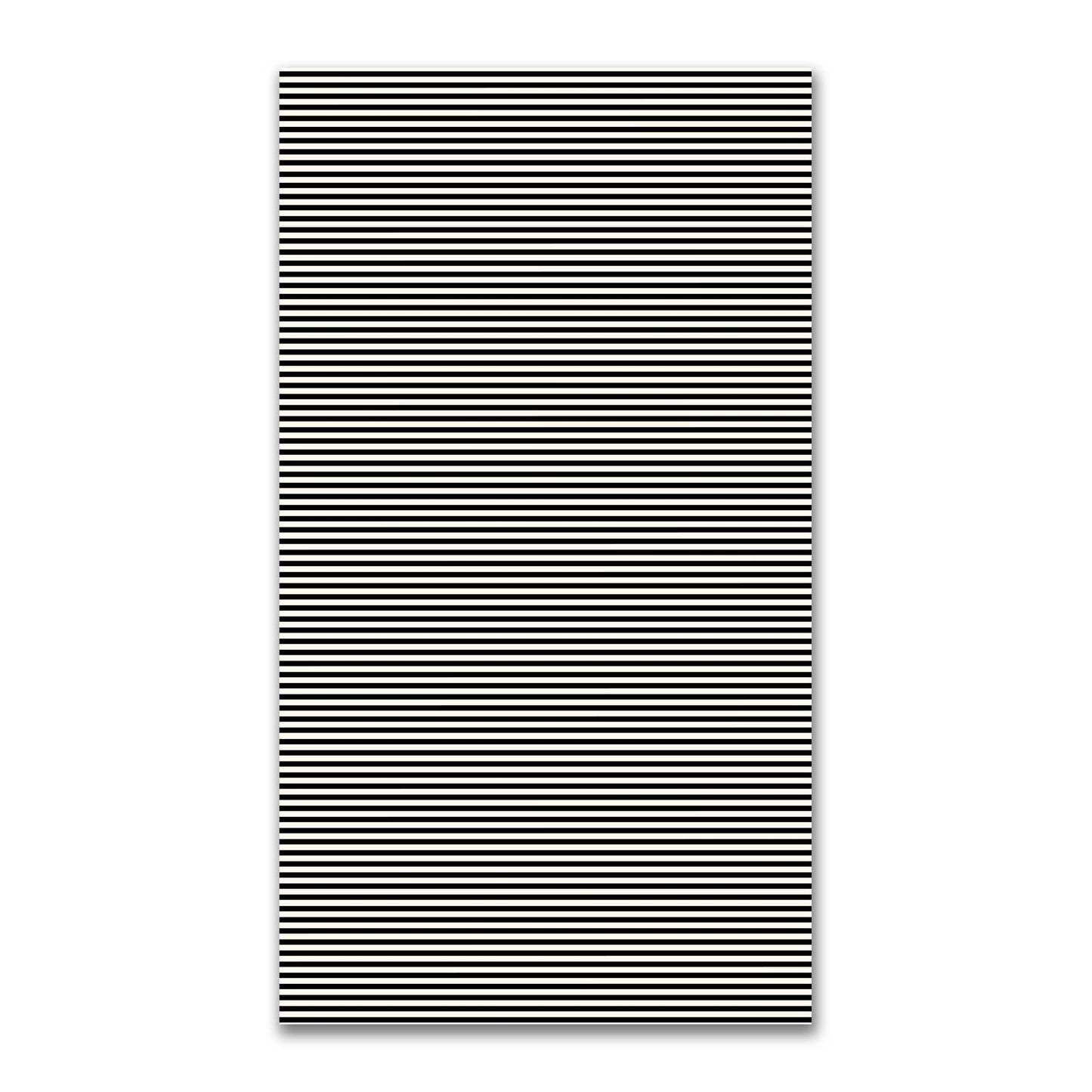 Spun Polyester Fabric with Thin Black Bars on Pale Cream #FASP-1013-241