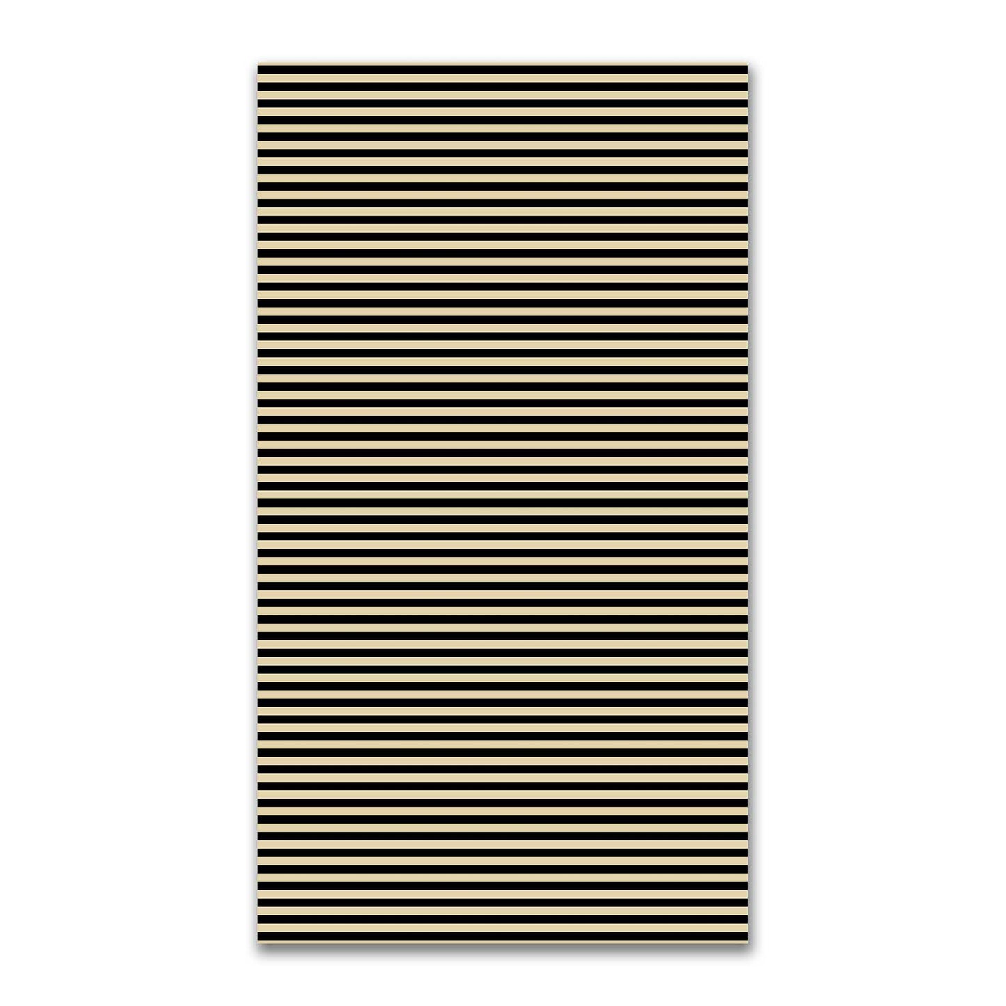 Spun Polyester Fabric with Black Bars on Tan #FASP-1014-051