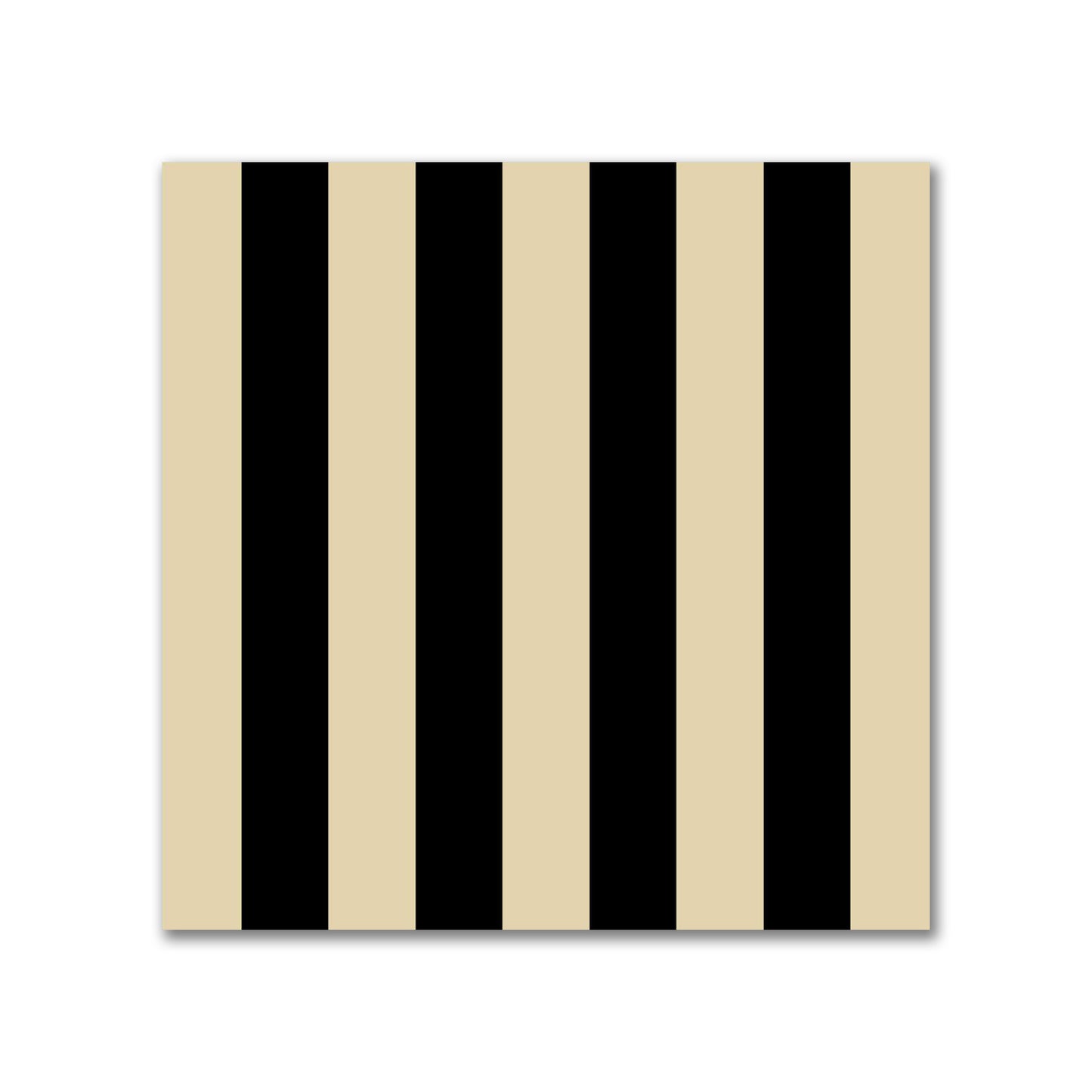 Spun Polyester Fabric with Black Bars on Tan #FASP-1014-051