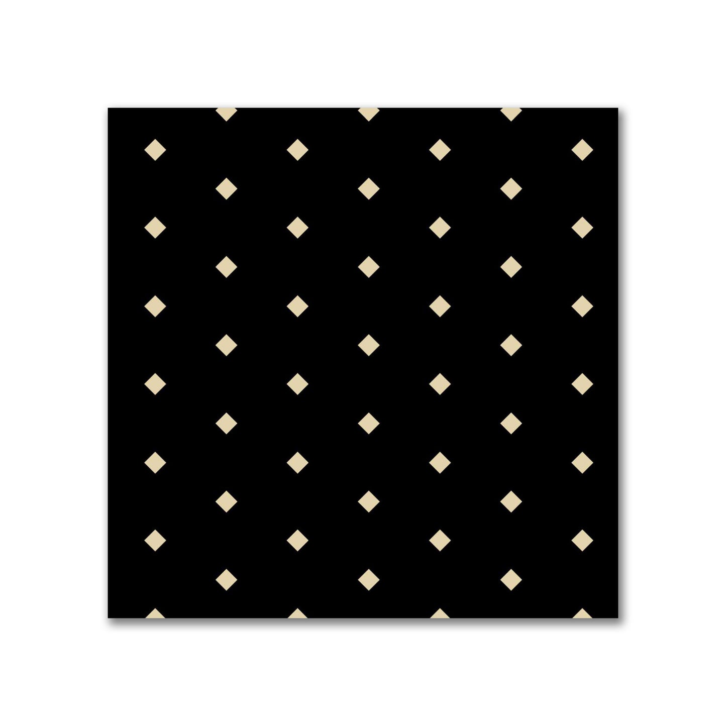 Spun Polyester Fabric with Fine Tan Diamonds on Black #FASP-1014-112