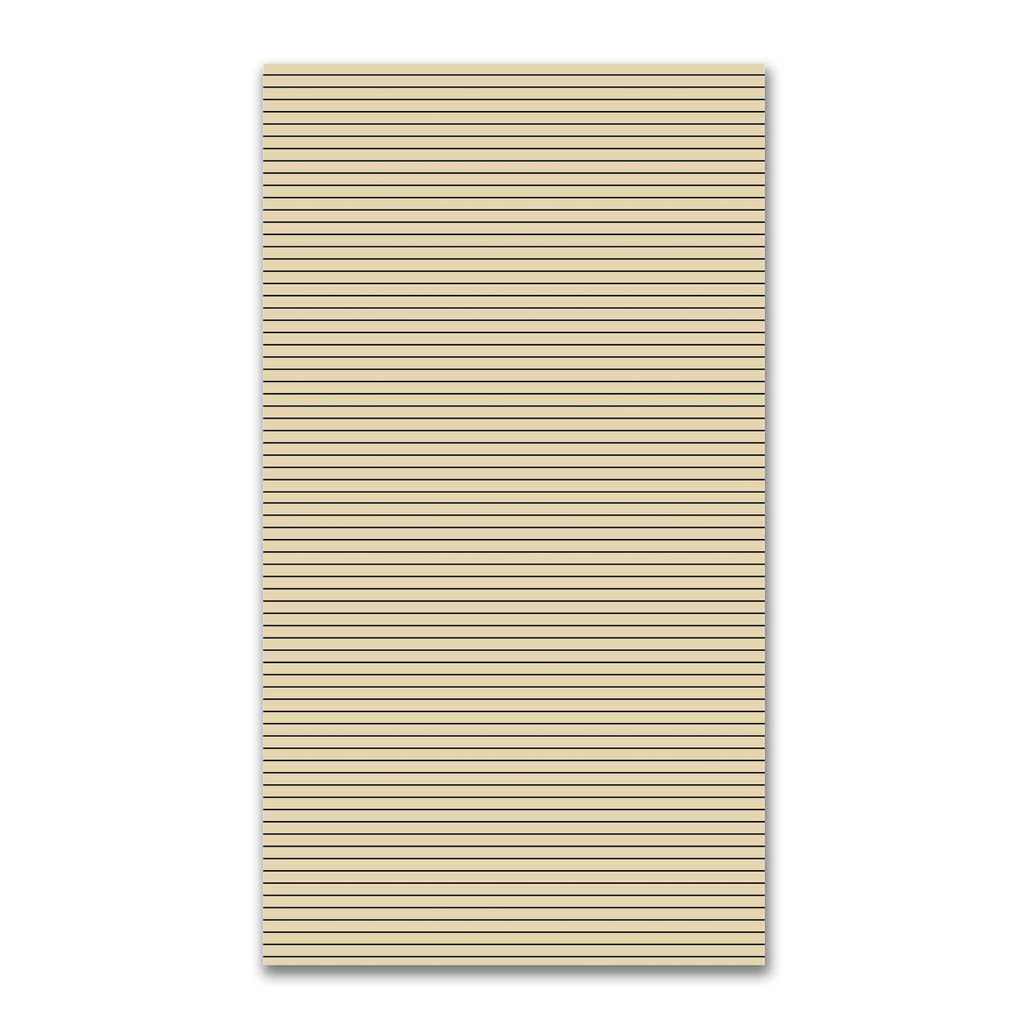 Spun Polyester Fabric with Fine Black Stripes on Tan #FASP-1014-151
