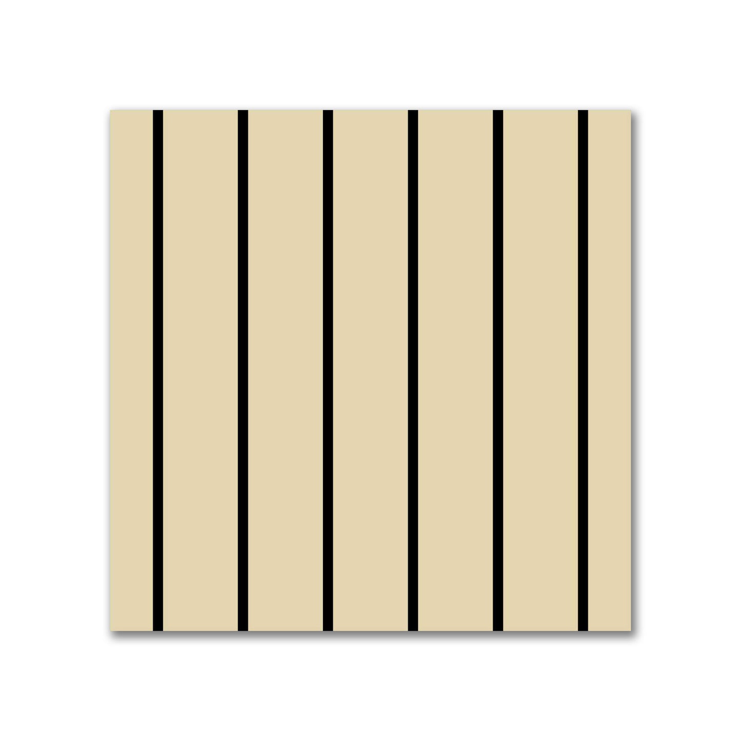 Spun Polyester Fabric with Fine Black Stripes on Tan #FASP-1014-151